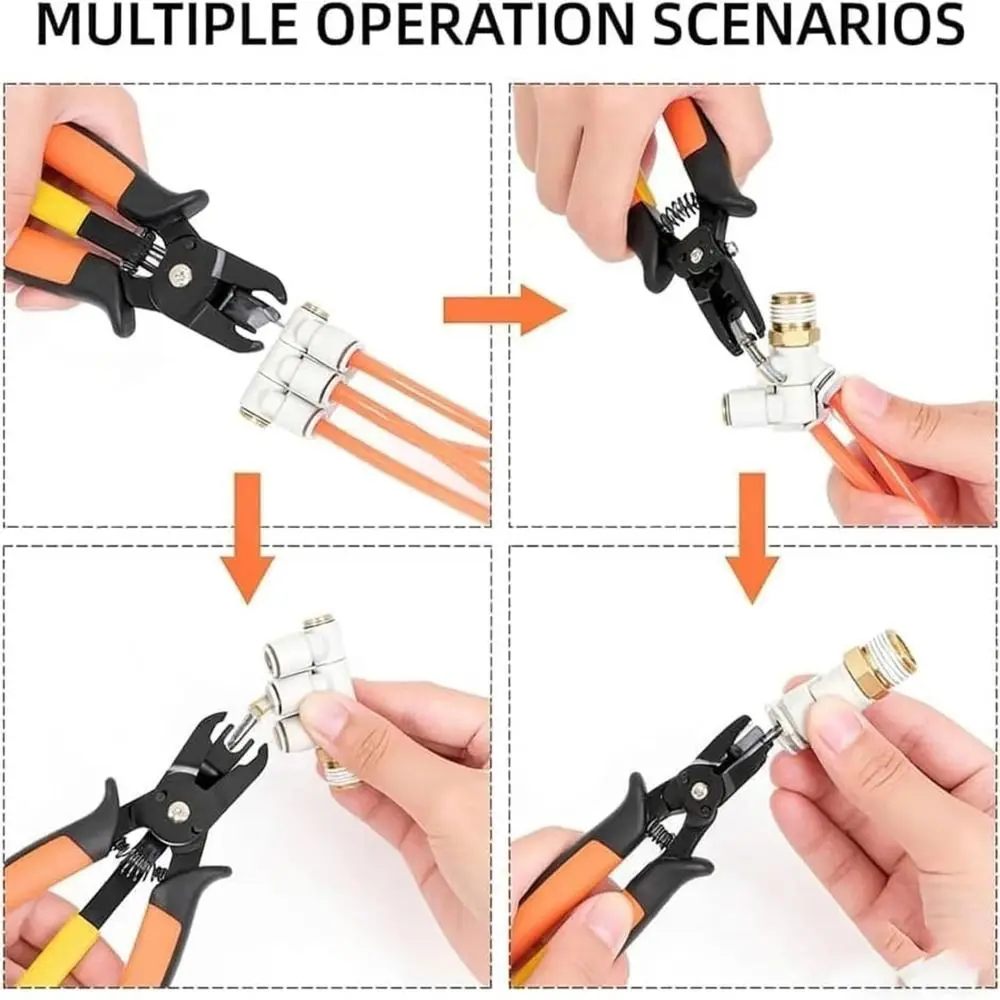 

Carbon Steel Push to Connect Disconnect Tong Tool Comfortable Grip Portable Design Push-fit Pneumatic Disconnect Tool