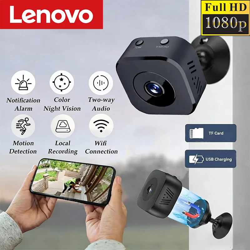 Lenovo 1080P Security Camera Wireless 2.4G WiFi Monitoring Security Protection Remote Night Vision Surveillance Smart Home New