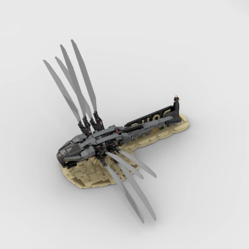 Modelo arquitectónico MOC de 693 Uds., soporte de exhibición de ornitóptero real, modelo educativo, bloques de construcción, regalo de juguetes DIY de cumpleaños