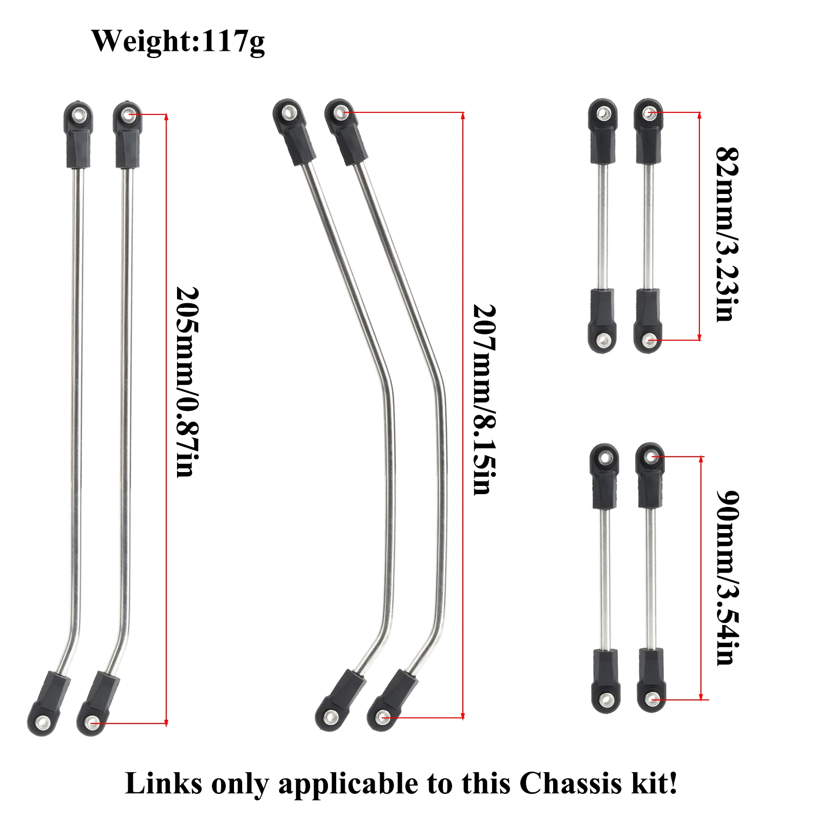 Kit telaio LCG per binario con telaio in fibra di carbonio LCG con piastra paramotore per trasmissione portale ultraleggera per 1/10 RC Crawler Capra SCX10