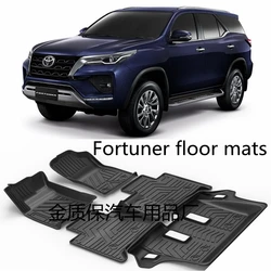 Use for TOYOTA Fortuner Car carpet TOYOTA Fortuner car floor mat  Full Set Trim to Fit For Fortuner waterproof floor mats