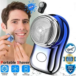 Maquinilla de afeitar eléctrica portátil para hombres, afeitadora húmeda, lavable, carga rápida USB, afeitadora de viaje, removedor de barba con pantalla Digital