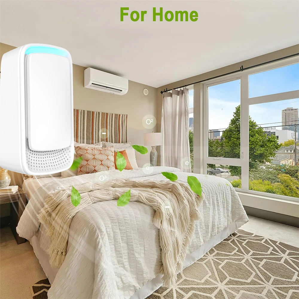 Mini Home Air Purifier Portable Air Washer Negative Ion Generator Air Cleaner Fresher for Kitchen Smokers Toilet Bathroom