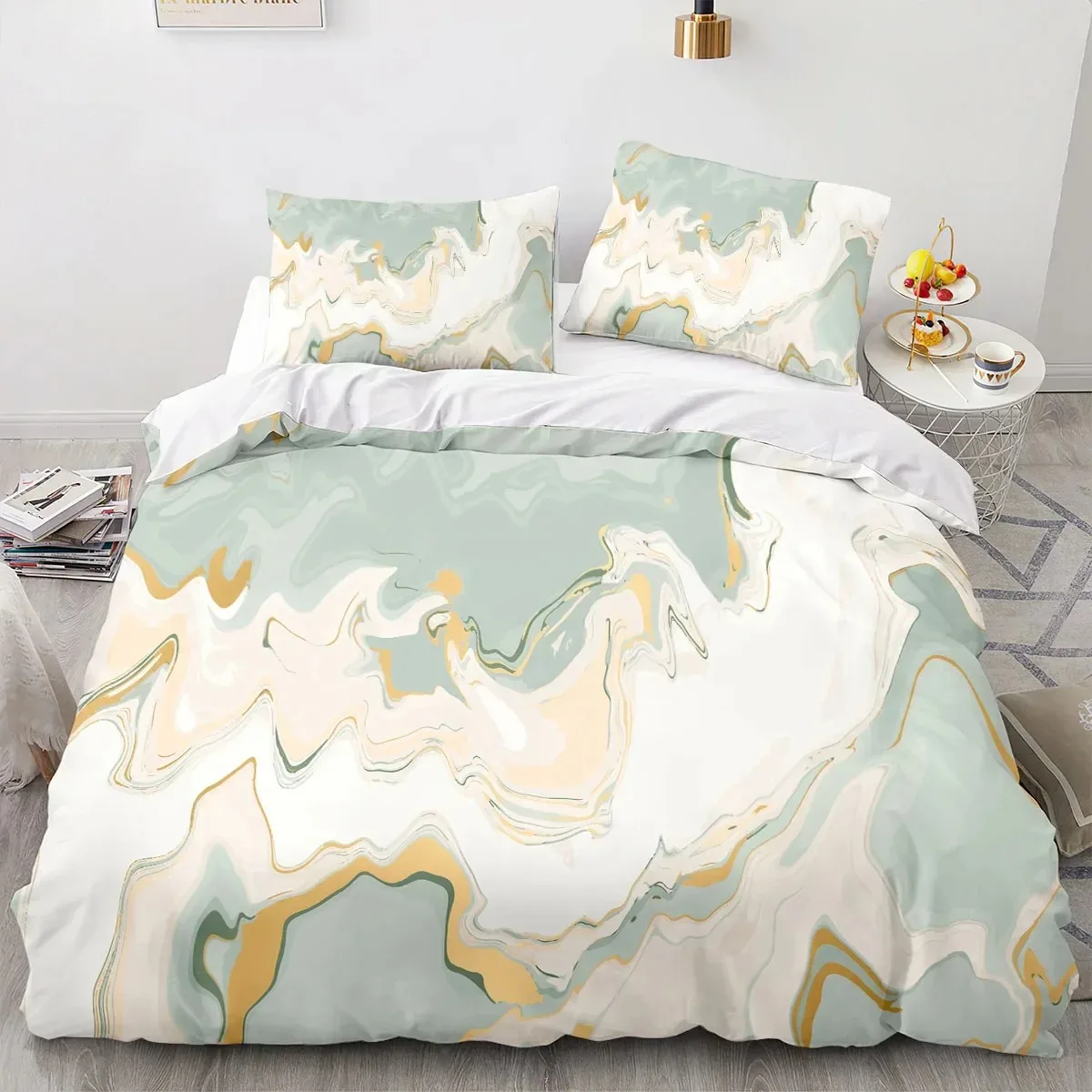 Textured Duvet Cover 3D Large Print Double Size Quilt Cover Bedding Set Single Set