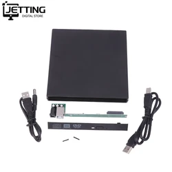 Slim USB 2.0 12.7mm IDE/ SATA To External CD DVD Optical Drive Enclosure Case Laptop Optical Drive External Box Replacement