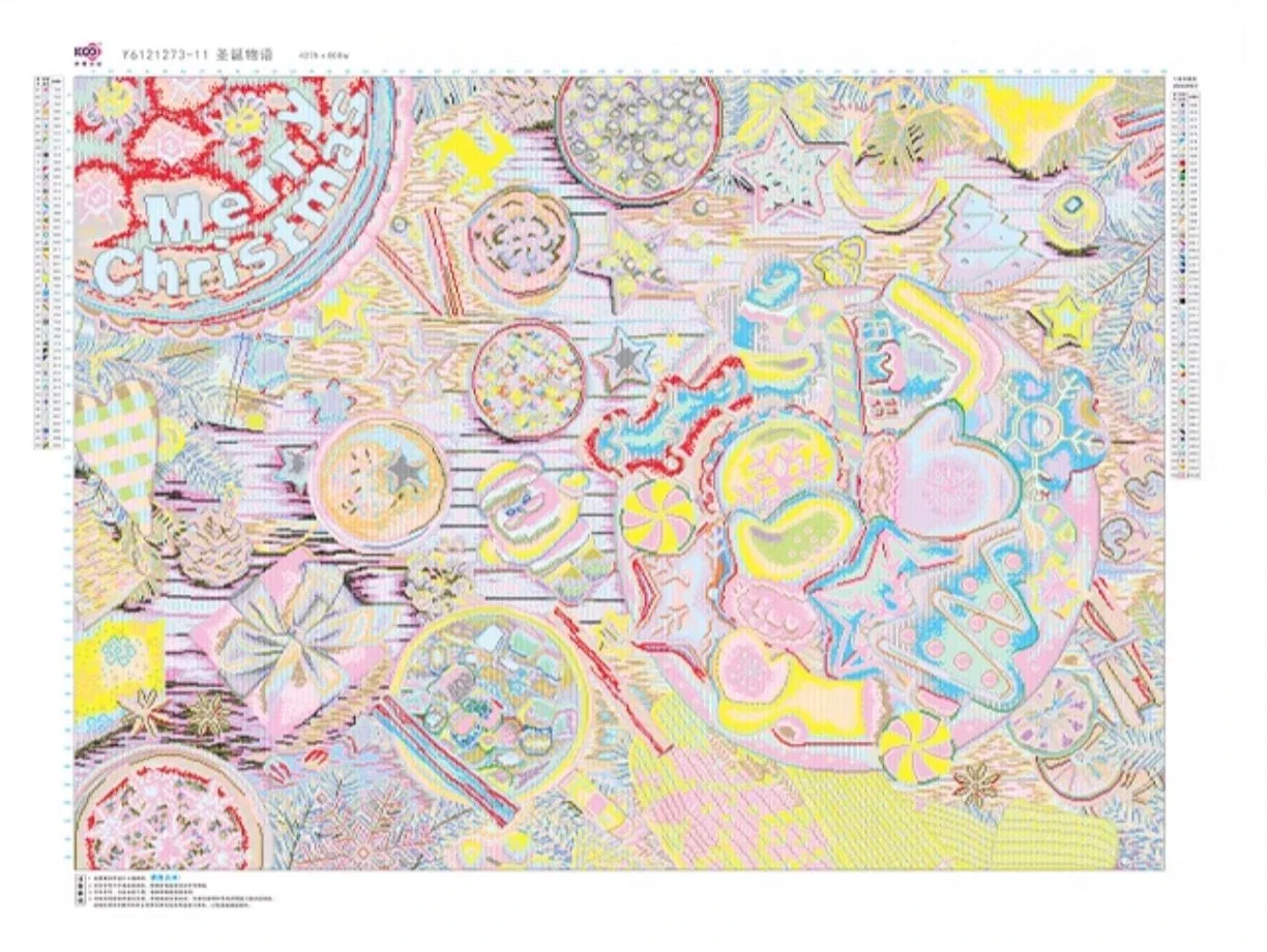 KS Y6121273 14ct 16ct 109X83cm С Рождеством предварительно напечатанный набор для вышивки крестом «сделай сам» нить игла поделки 102 цвета
