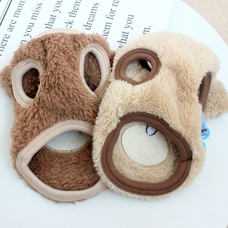 Fleece Fur Pet Dog Sweaters Vest Clothes Cat Bear Puppy Teddy Autumn Winter Warm Clothes Costume