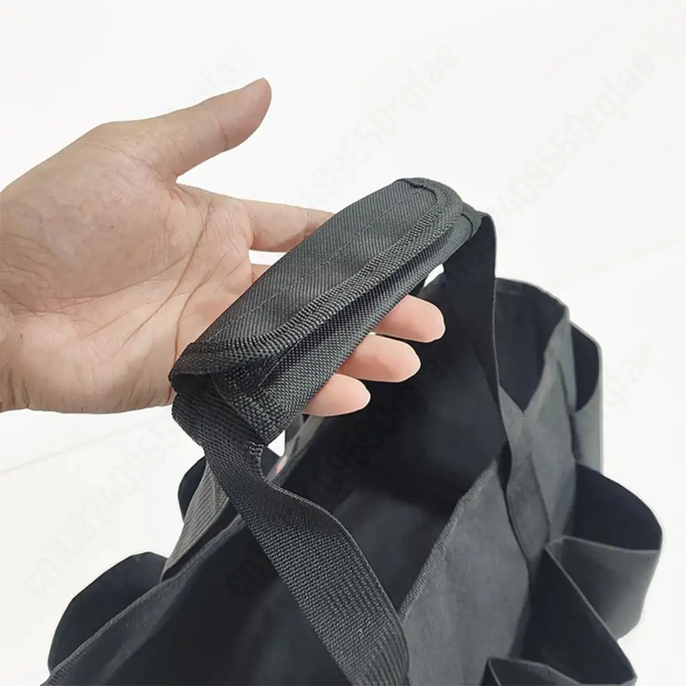 Multi Pocket Tool Bag Organizer Foldable Bucket Pouch Tool Storage Bag Large Capacity Portable Garden Planting Tool Carrying Bag