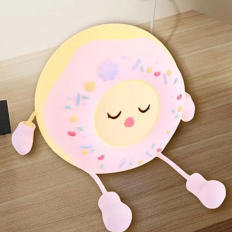 Lampada a ciambella a LED morbida in Silicone con luce a ciambella in Silicone per la notte 2 modalità di illuminazione regolabile multifunzionale Cartoon Kid Room Decor