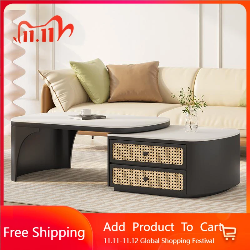 

Nordic Bedroom Coffee Table Storage Adjustable Living Room Aesthetic Coffee Table Decoration Modern Mesas Bajas Home Furniture