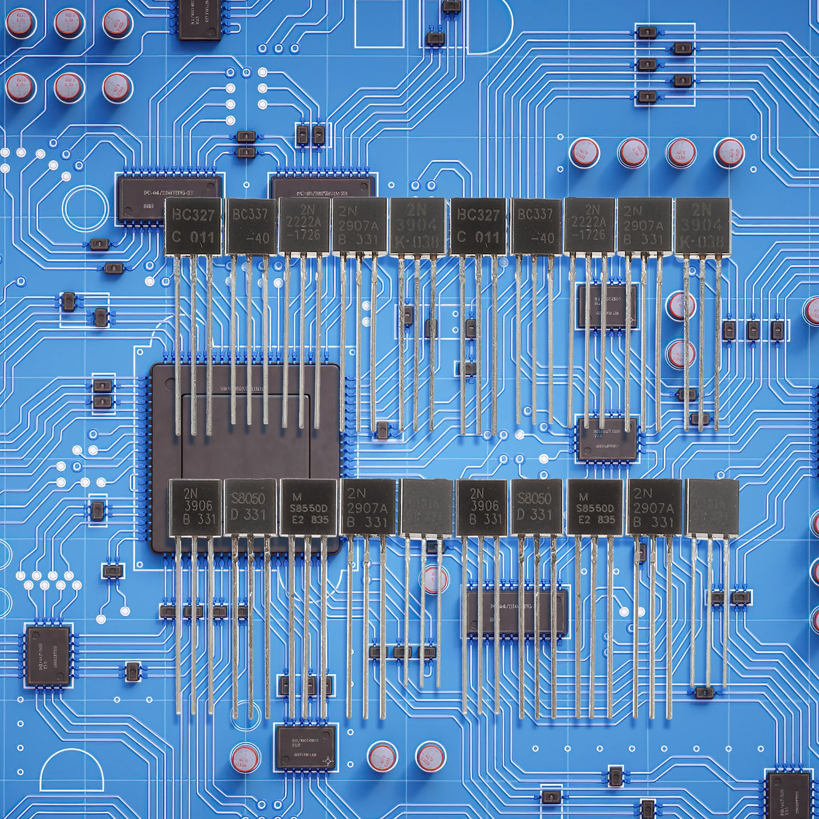 

200pcs Triode Box Set Components Kit Semiconductor 2n3904 Assorted Types Efficient Conversion