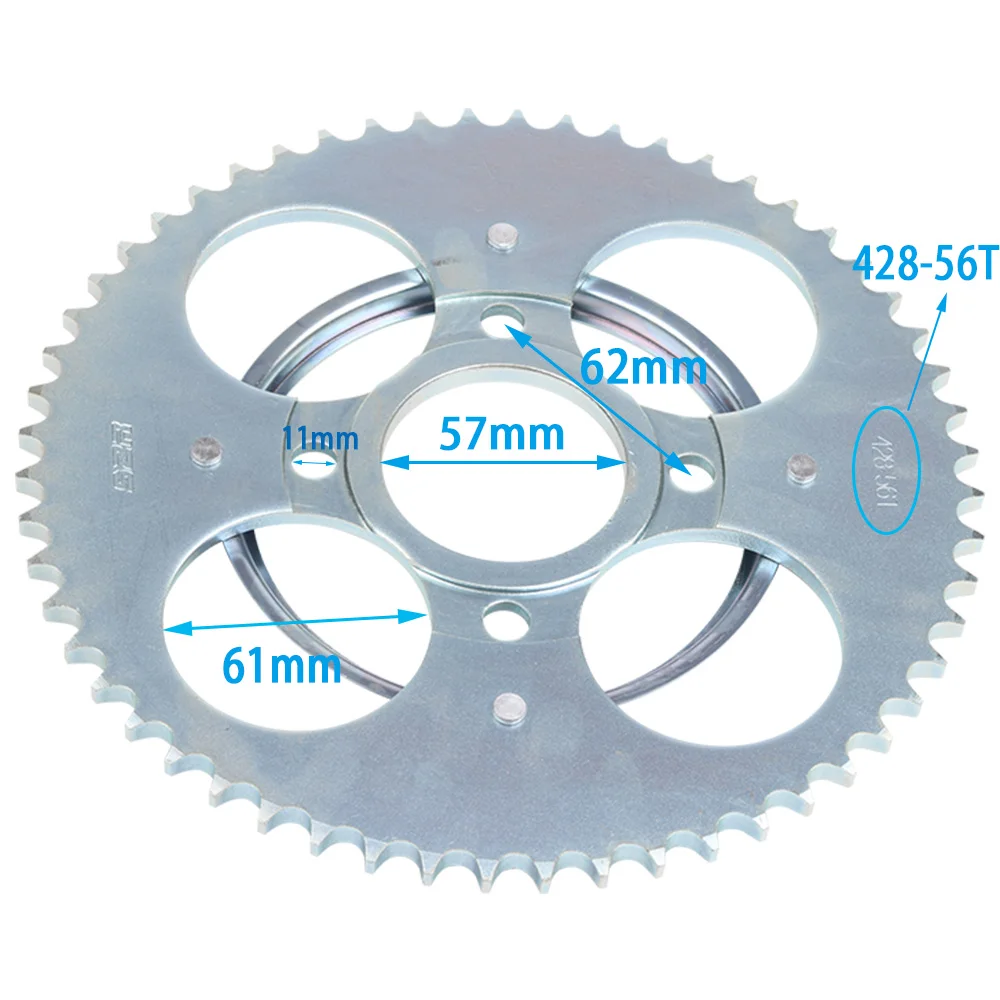 For HONDA XL125 XL 125 Motorcycle Rear Big Sprocket Moto Transmission System 428-56T