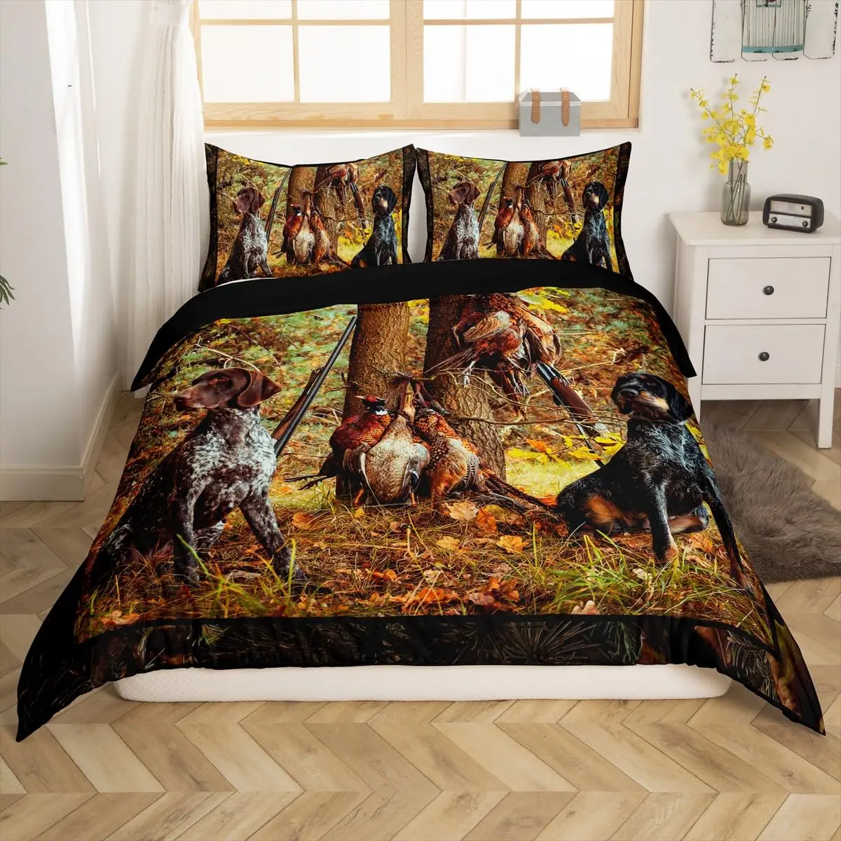 مجموعة غطاء لحاف للأطفال من Black Gun مقاس كينج، مجموعة مفروشات ذات أذرع صغيرة على شكل حرب رصاصة، ديكور غرفة للأولاد والبنات #5