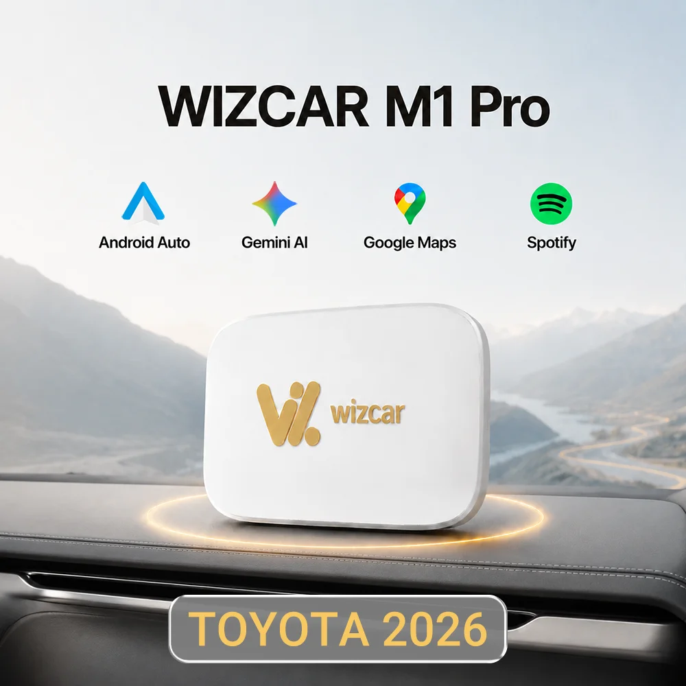 For TOYOTA RAV4 Highlander 2026 | WIZCAR M1 Pro Wireless Android Auto Support Google Waze Maps Spotify Music For Android Phone