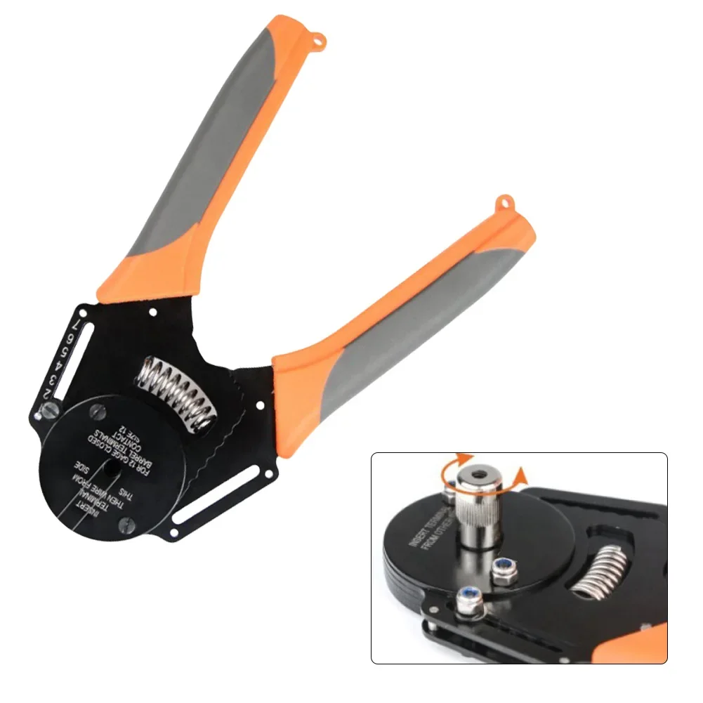 4 Way Indent Closed Crimper Piller Solid Contacts Electrical Repair Crimping Tool AWG Cables IWD-1 Connectors Terminals