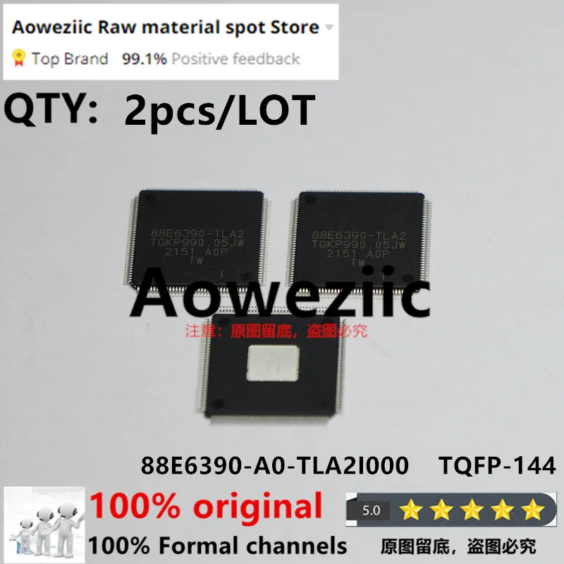 Aoweziic 2022+ 100% New  Original   88E6390-A0-TLA2I000  88E6390-TLA2  TQFP-144 Ethernet Transceiver Chip