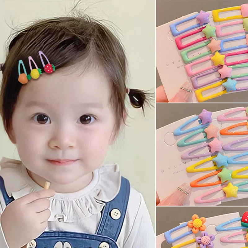 Baby cute headband children\'s hairpin ponytail hair tie gift children\'s hair accessories set girls color