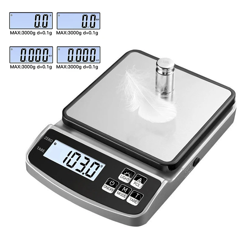 

Digital Electronic Scale With Calibration Coffee Balance Precision Weight Scale Smart Measuring Tools Kitchen Supplies 3/5/10KG