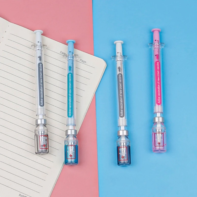 Random 1 Syringe Pens Creative-Fun Pen Novelty Medical Ballpoint Pens Gift for Nurses,Nurse Doctor Pretend Play Party Supplies