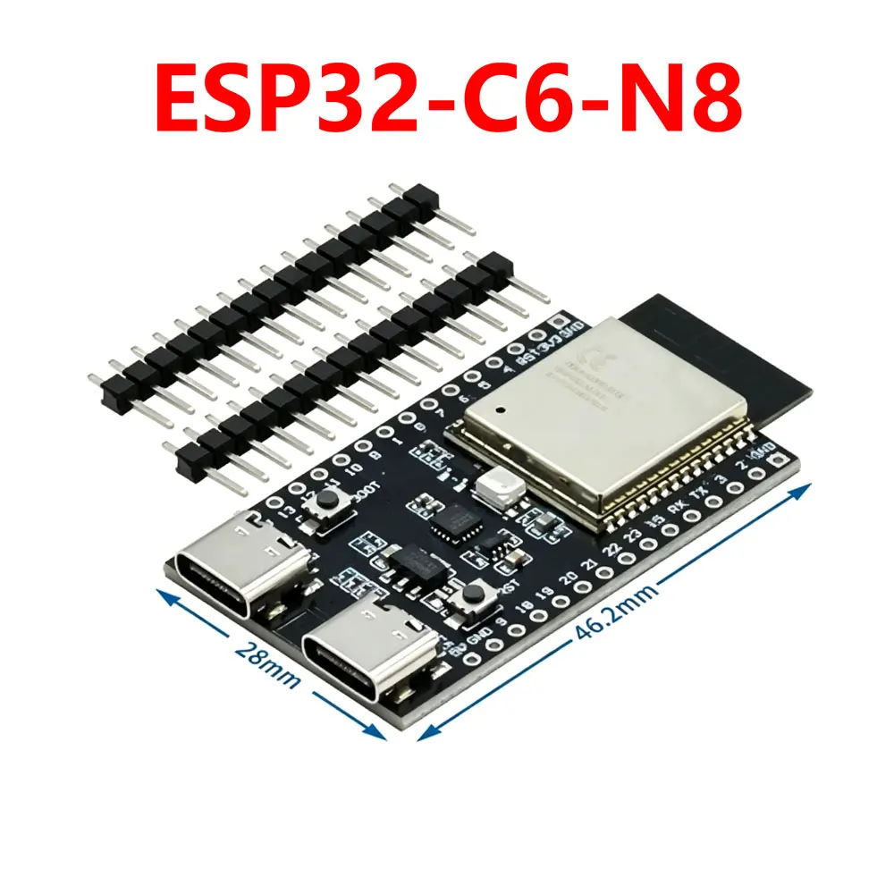 ESP32-C6-N4/N8/N16 WLAN+Bluetooth Internet der Dinge Dual Type-C Entwicklungsboard Core Board ESP32-C6-DevKit C N4R2 für Arduino