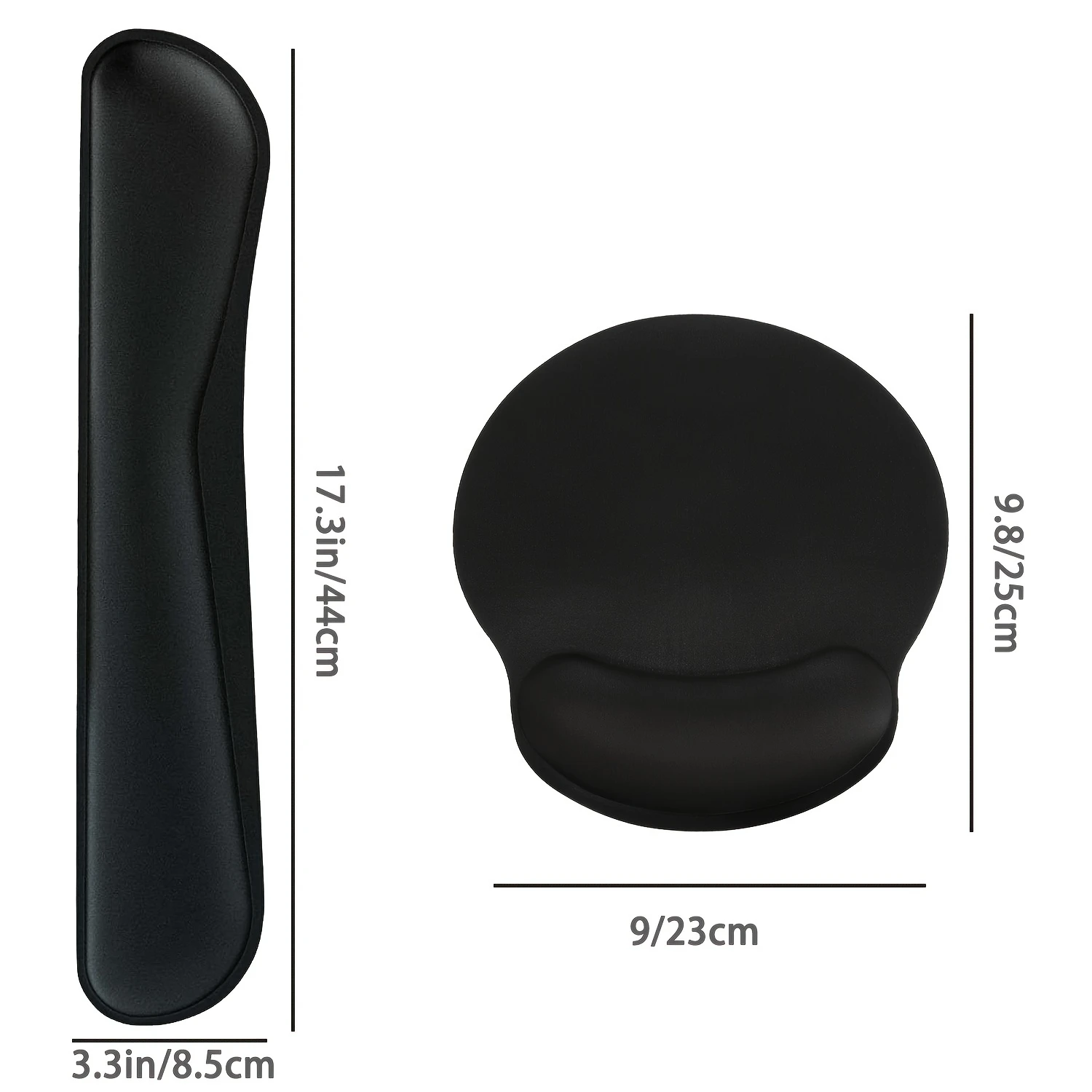 Conjunto ergonômico de mouse pad e descanso de pulso para teclado com suporte de espuma viscoelástica para digitação confortável e uso em computador - perfeito para O