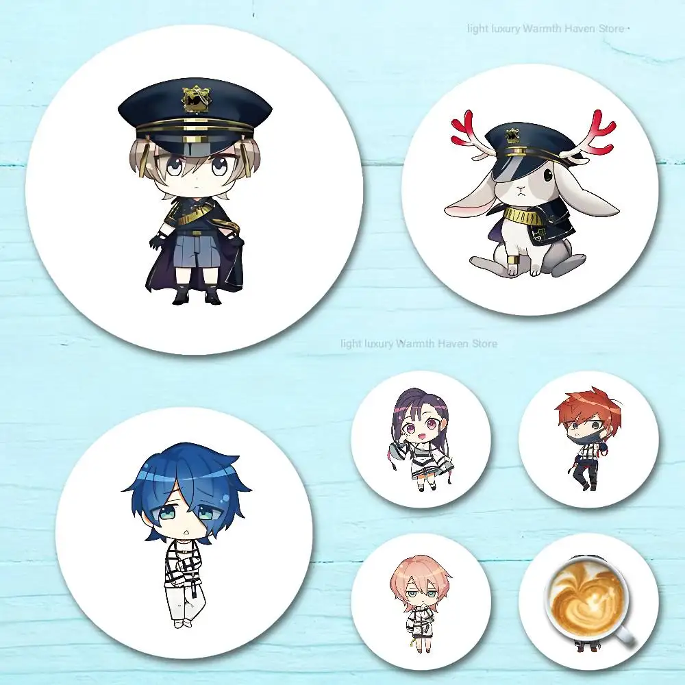 

Chibi Cute M-MILGRAMs Round Anime Wooden Coasters DIY Decorations Birthday Valentine Gifts