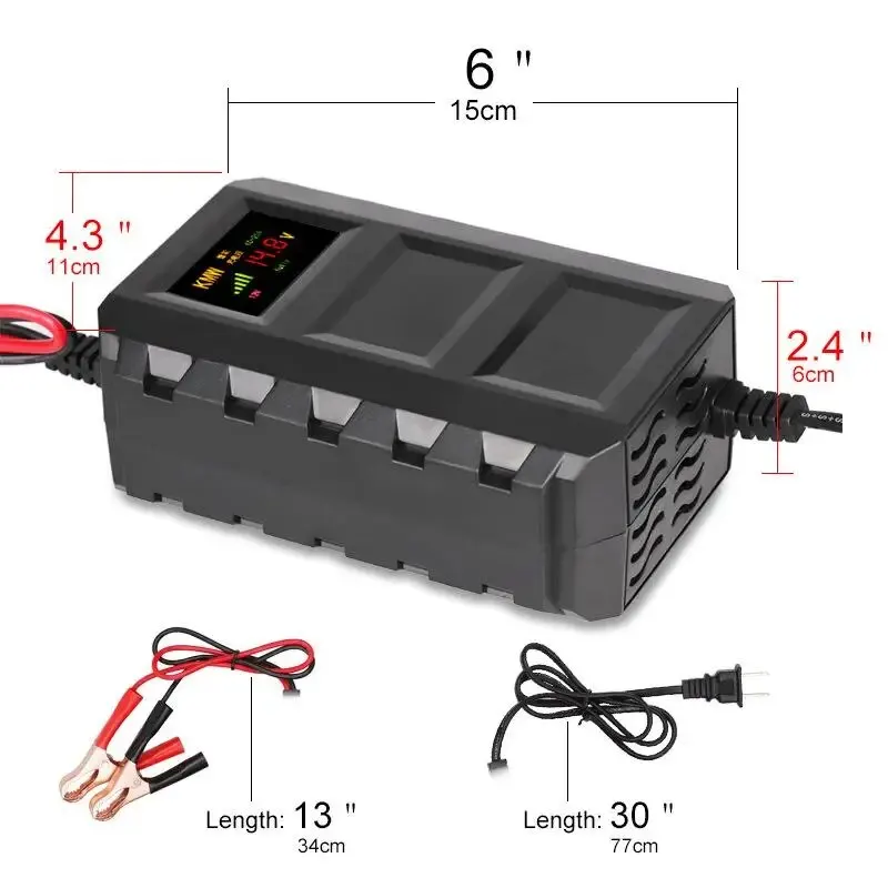 12v 14.6v Lithium Battery Charger Lifepo4 12.8v Lithium Iron Phosphate Battery Charger 20-100ah Charging