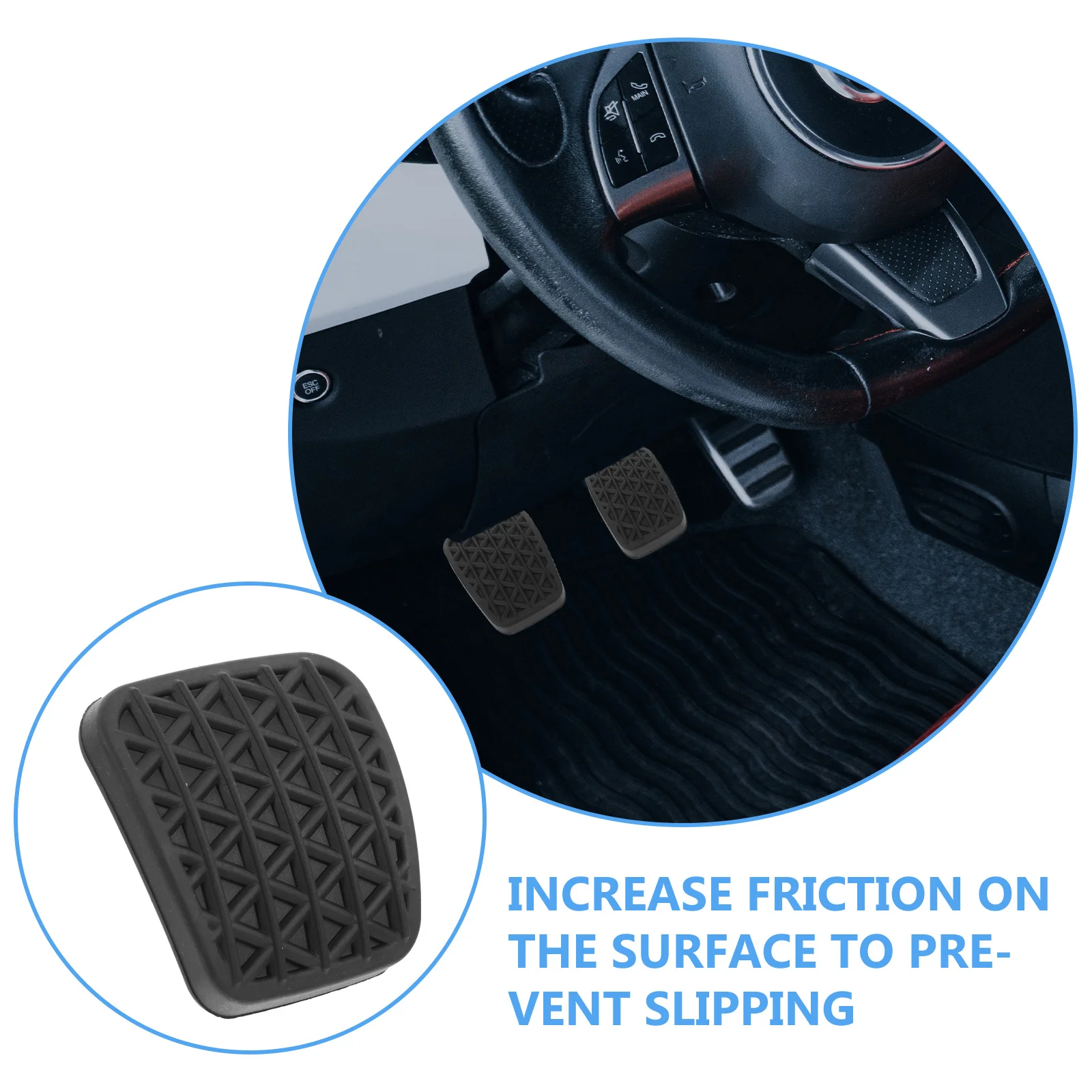 

1 Pair Car Pedal Pads Non-Slip Universal Brake Clutch Accelerator Foot Covers Enhanced Grip Driving Safety Auto Accessories