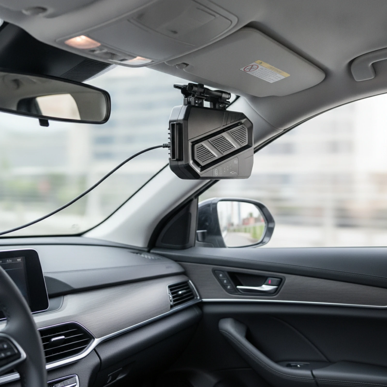 Vehicle Fan with Type-C Cable Plugin-Car Ventilation Fan Adjustable Angle Directional for Drivers, Vehicles