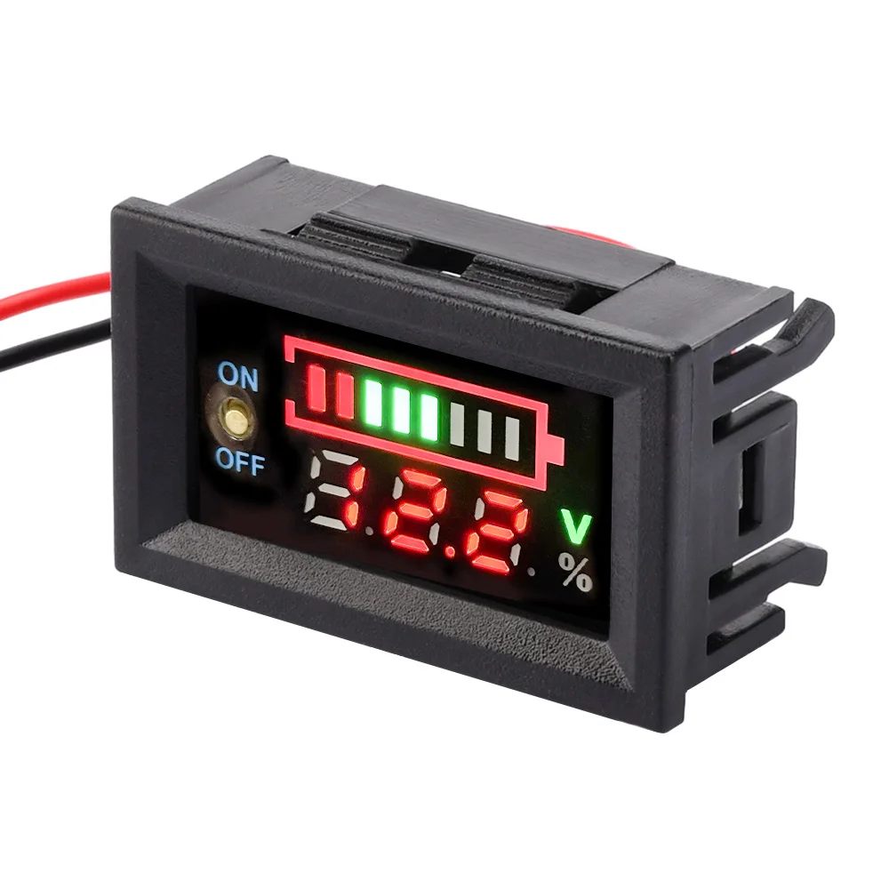 

2S 3S 4S Lithium Battery Voltmeter 4S LiFePO4 Battery Capacity Tester with Power Band Switch Fit for Most Automotive Batteries