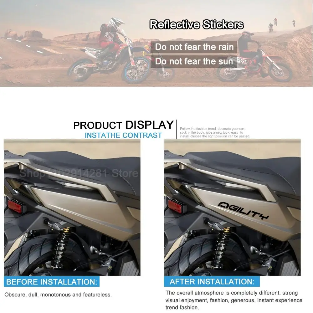 For KYMCO Agility S 125 Accessories Agility50 50 50CC 200 200i City125 S125 2009 Motorcycle Stickers Waterproof Decal