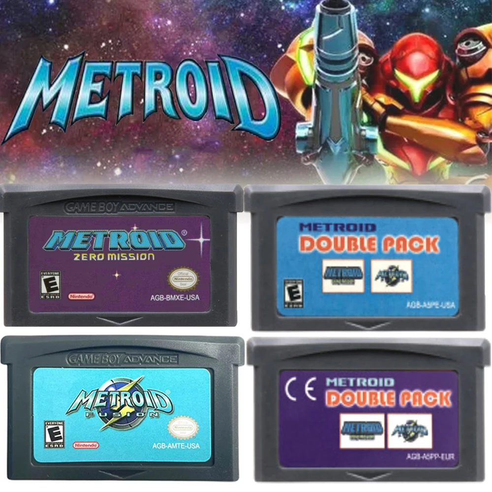 

Metroid Series GBA Game 32-битный картридж для видеоигр Консольная карта Fusion Zero Mission для GBA NDS США Европейская версия
