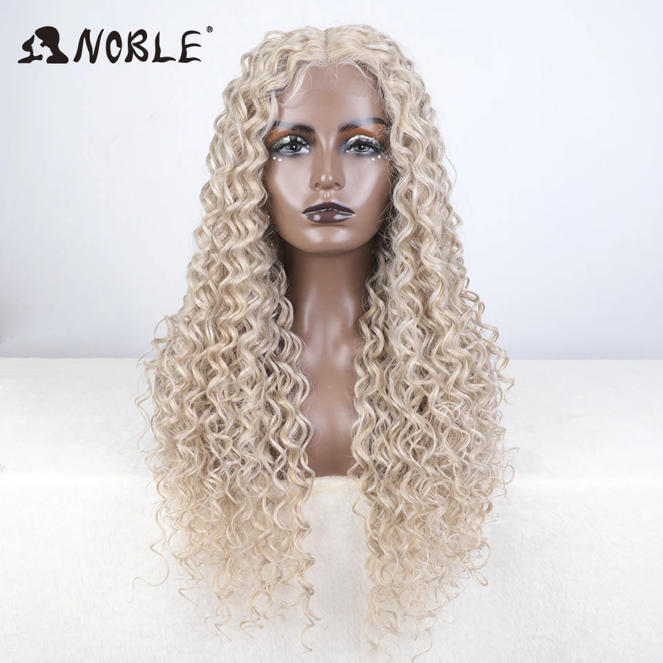 Edle synthetische Lace-Front-Perücke, 30 Zoll lange, lockige Haarperücke, Lace-Front-Afro-Perücke mit krausen Locken für Damen, Lace-Front-Perücke – Detail 6