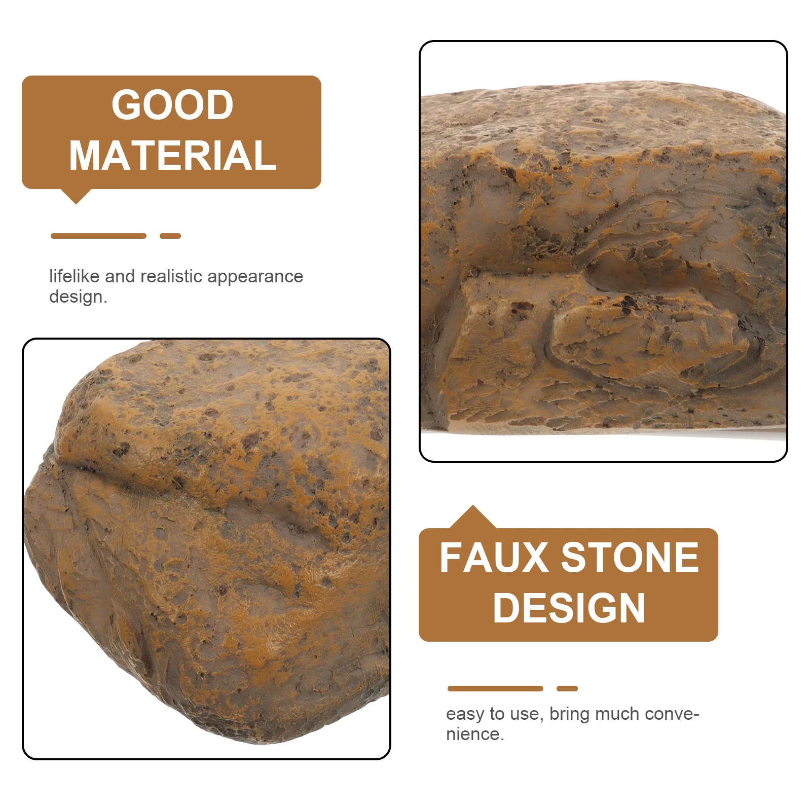 حجر مفتاح مخفي الاصطناعي فو روك في الهواء الطلق صندوق تخزين مخفي لحديقة ساحة مقاوم للماء حامل مفتاح آمن حاوية آمنة #1