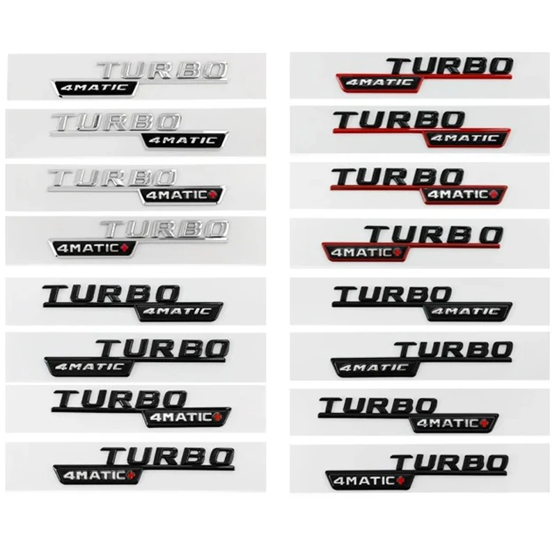 

3D ABS Car Fender Badge For Mercedes BENZ CLA45 GLA45 X156 A45 C117 X247 GLE53 Turbo 4MATIC PLUS Emblem Logo Sticker Accessories