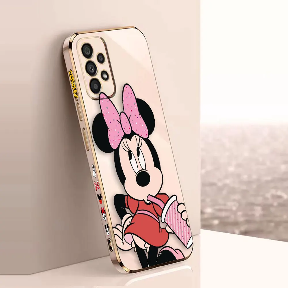 Cover Smooth E-TPU Phone Case For Samsung A73 A72 A71 A54 A53 A52 A51 A33 A32 A23 A22 A13 5G Case Funda Capa Cute M-Minnie Mouse