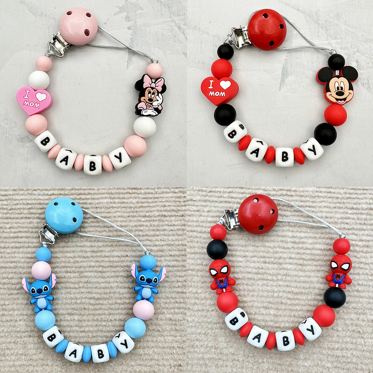Customized Pacifiers Name Letter FOR Baby Pacifiers Silicone Pendant Pacifier Clips Holder Teether Baby Toy Gifts