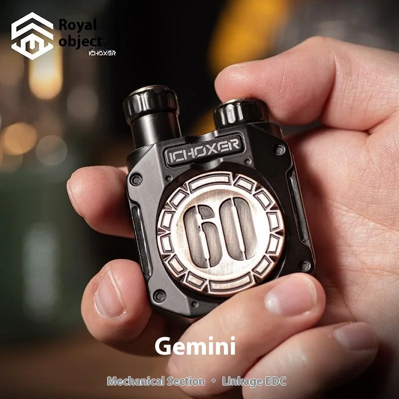 Taisei Twin Link EDC carte poussant doigt Spinner noir Tech soulagement du stress jouet Mini jouet Fidget Spinner