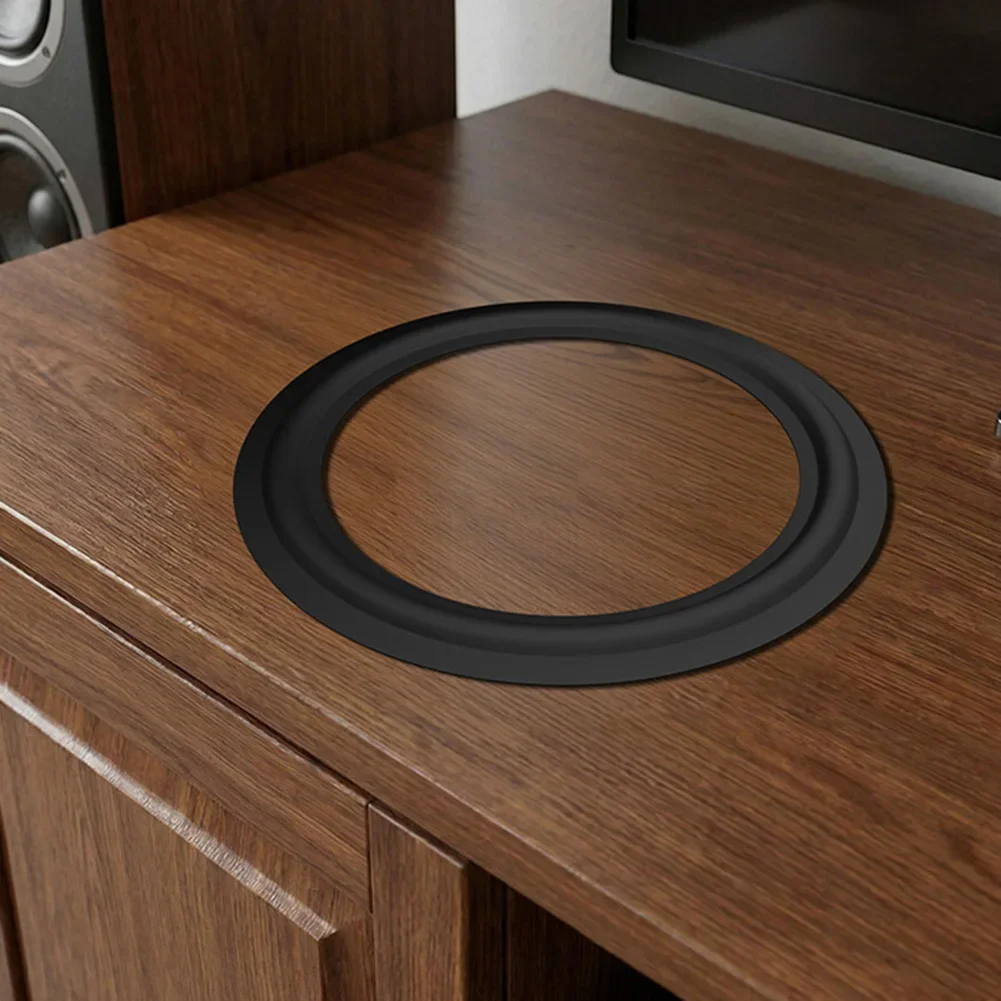 2pcs 10 Inches Rubber Speaker Edge Rings Round Soundproof Rim Strip DIY Replacement For Speaker Enclosure Repair Accessories