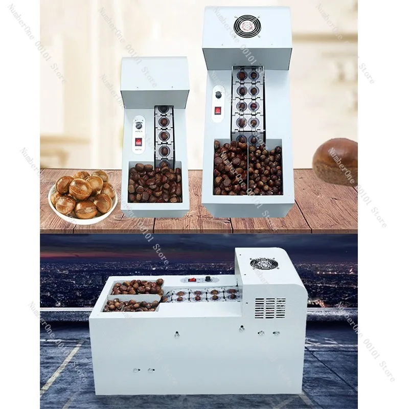 Commercial Fully Automatic Walnut Roasting and Cutting Machine, Multi-functional Nut Processing Device, Walnut Opening