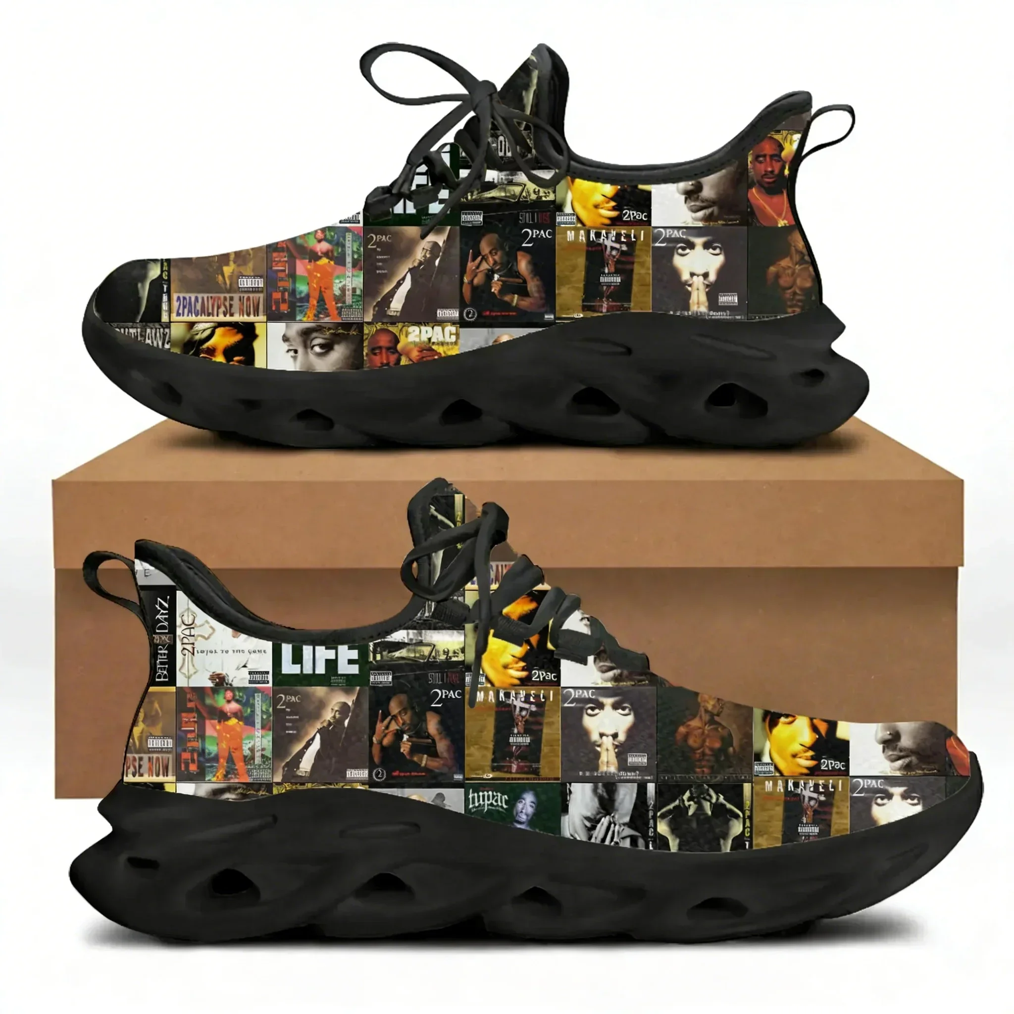 2Pac Tupac Rap All Eyez on Me Sports Shoes Mens Womens Teenager Kids Children Sneakers Casual Custom High Quality Couple Shoes