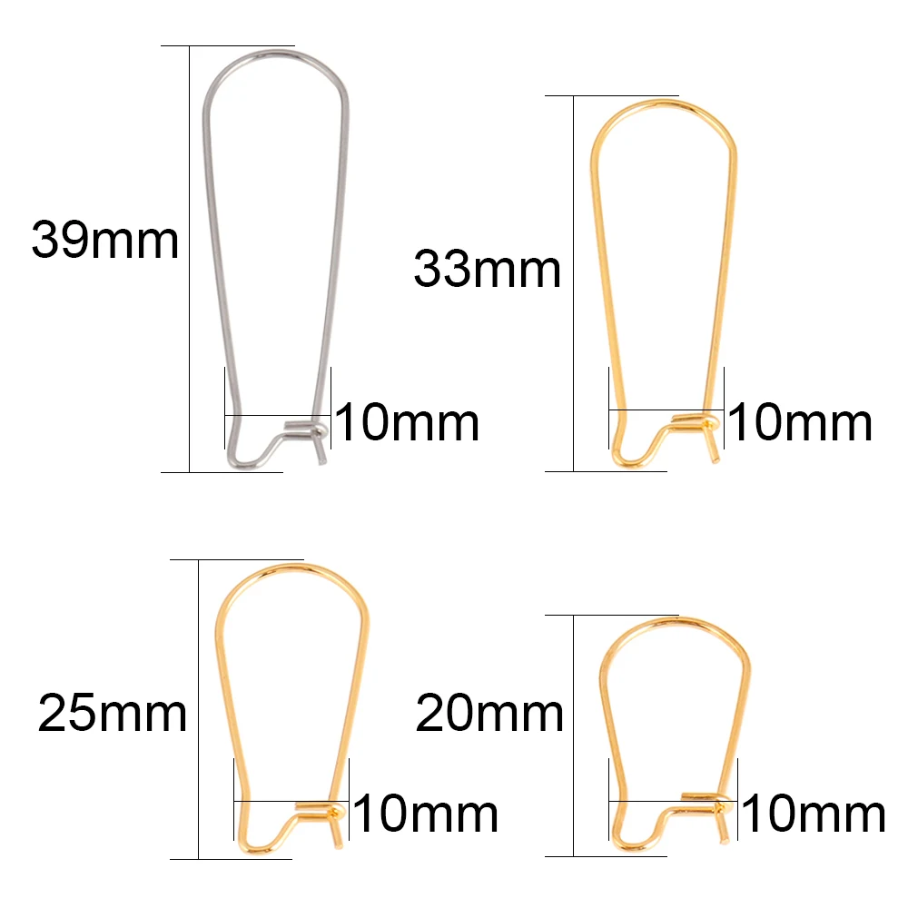 20 개/몫 스테인레스 스틸 프랑스어 귀걸이 후크 후프 귀걸이 결과 보석에 대 한 귀 와이어 재료 만들기 DIY 귀걸이 설정 기본 액세서리 용품