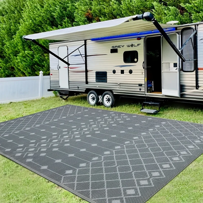 1pc Terrace outdoor carpet 。 6'x9'waterproof UV pad, RV, porch, deck, Camper, balcony, backyard