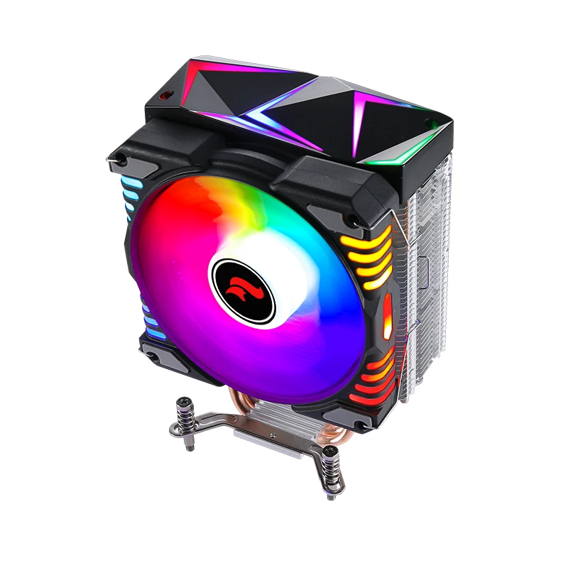 HNHU Compatible Intel i3/i5/i7/i9/x79/x99/E5 4/6 Heat Pipe 120mm Argb PC Fan Cpu Cooler Processor install LGA2011 115x 1200 1700