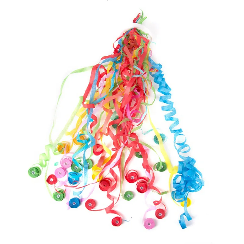 Paper Hand Throwing Ribbon, Grenade Shape Throw Streamers, Hand Toss Streamers, Spider Silk, Wedding, Birthday Party, 5Pcs