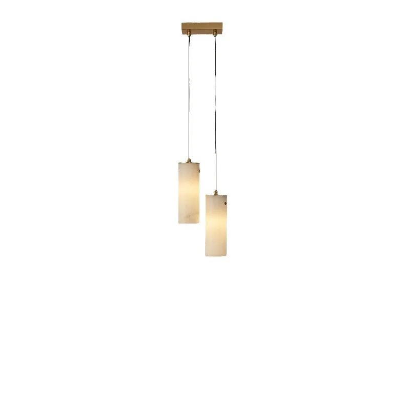 

Natural marble small chandelier, bedside bar, corridor entrance copper lamp