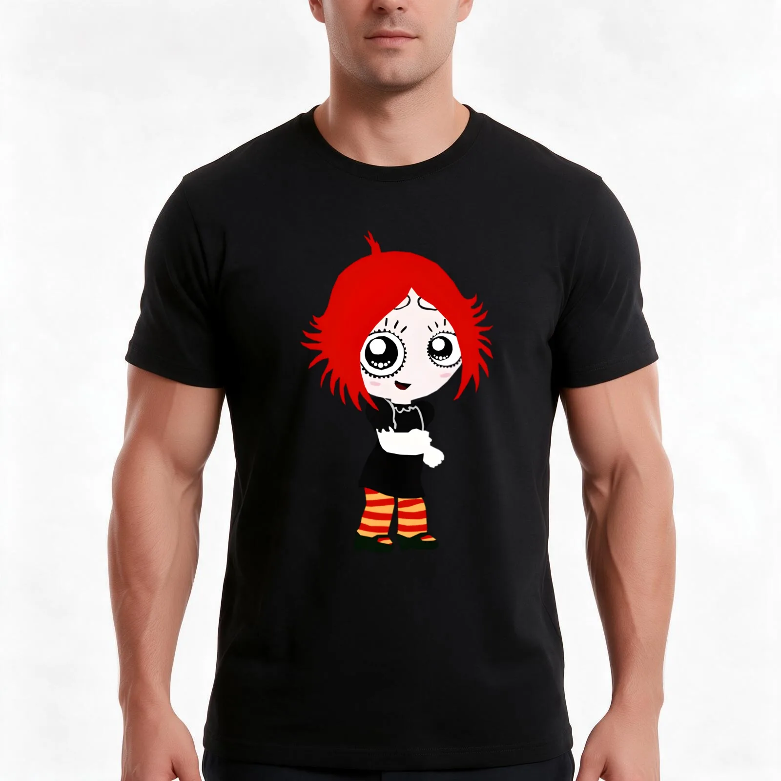 Ruby Gloom Classic T-Shirt, Summer Casual Cotton Tee, Oversized Streetwear Tops, Vintage Graphic Print, Loose Fit Short Sleeve