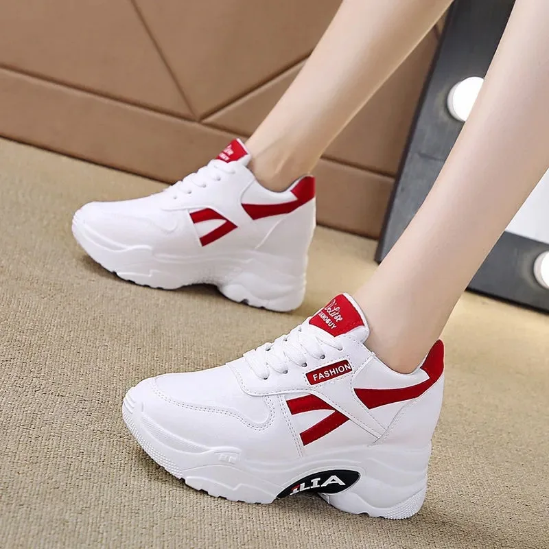 New Women Shoes Sneakers Platform Inner Increase Shoes Casual Ladies Footwear Luxury Fashion Tennis Sport Shoes Tenis De Mujer