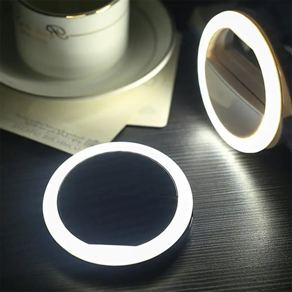 New Led Camera Light Mobile Phone Clip Lens Light Lamp Round Portable Selfie Flashlight Mini Camera Flashlight Litwod Led Bulbs