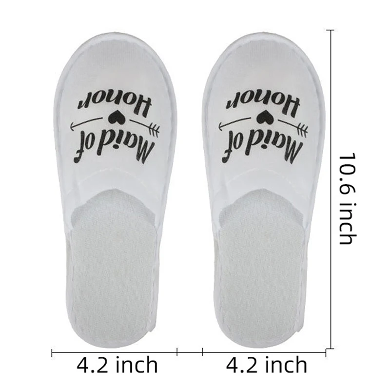 1 Pair Bride Shower Bride Wedding Decoration Bridesmaid Hen Party Spa Soft Slippers Ladies Bachelorette Party Supplies Gift